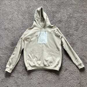 Men’s God Is Dope Distressed Hoodie